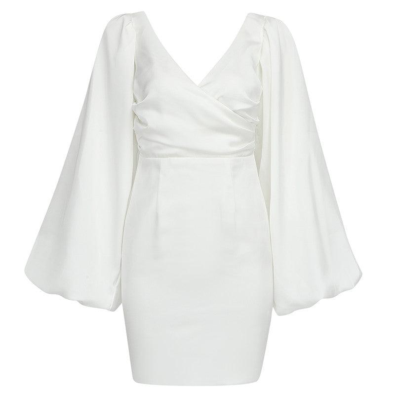 Blenda Off Shoulder Puff Sleeves Mini Dress