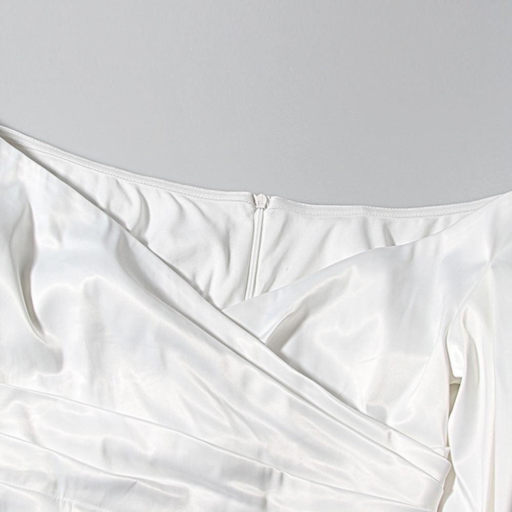 Blenda Off Shoulder Puff Sleeves Mini Dress