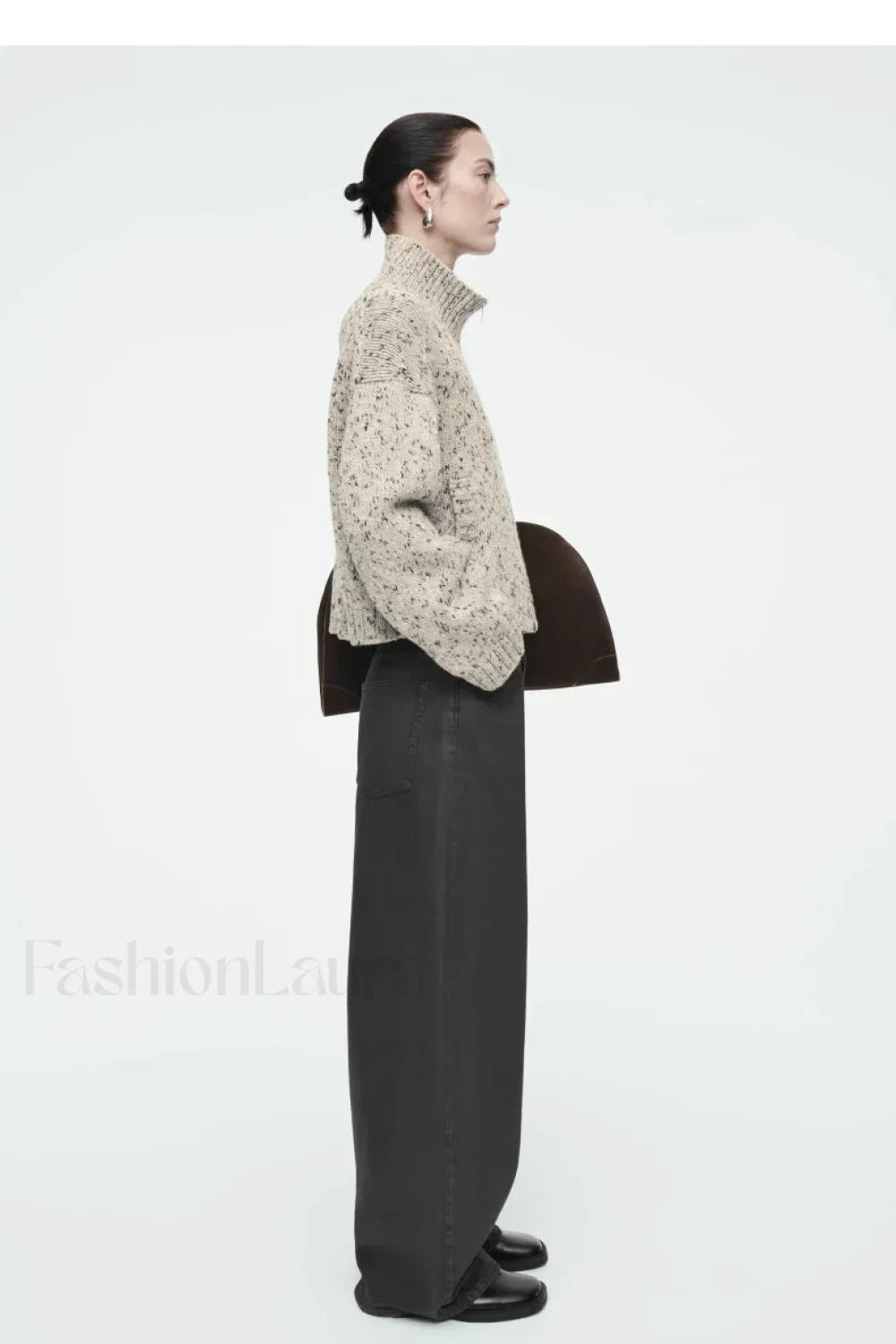 Blended Texture Zipper Cardigan