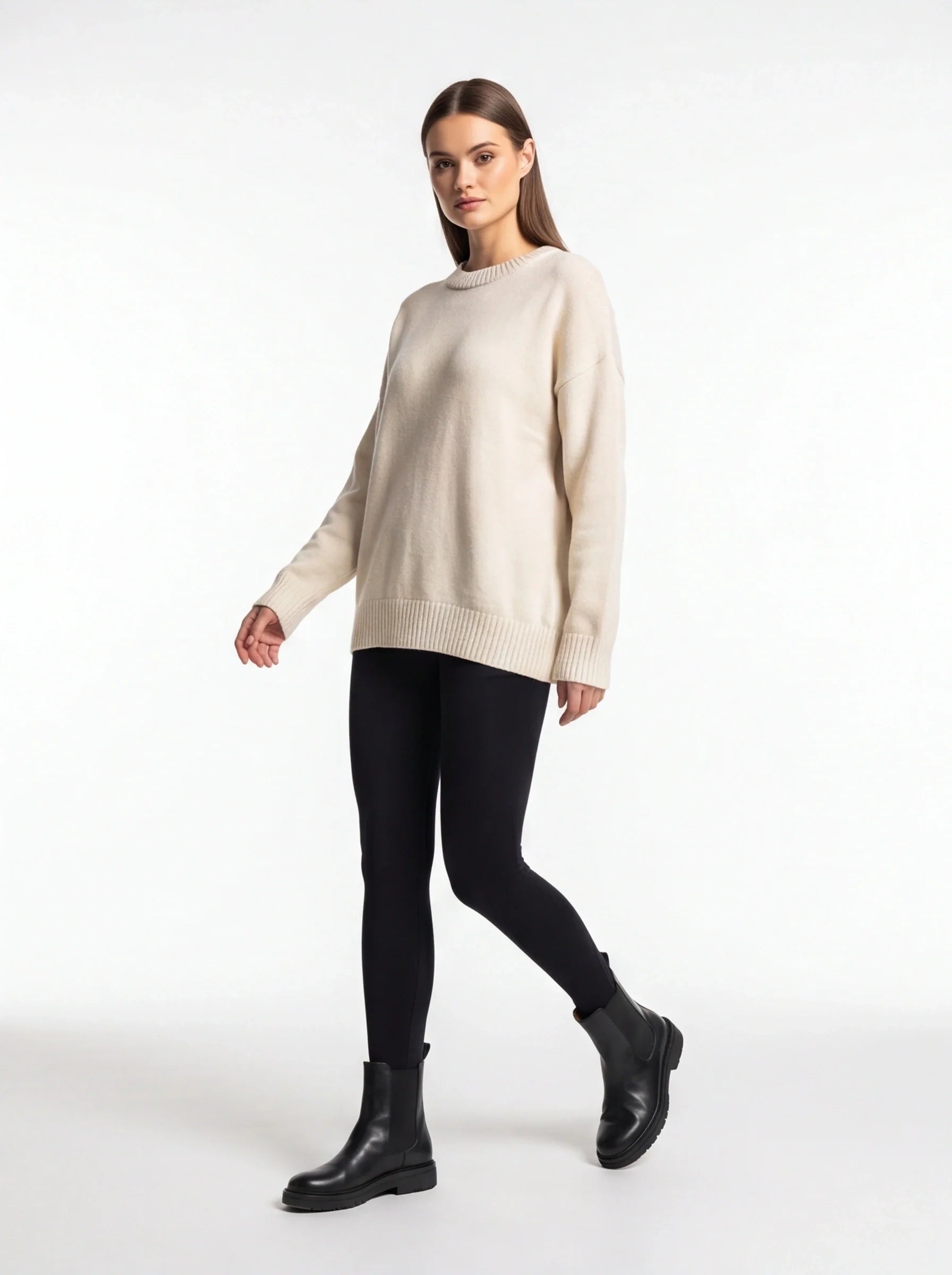 Black Leggings Thermal Warmth Fleece