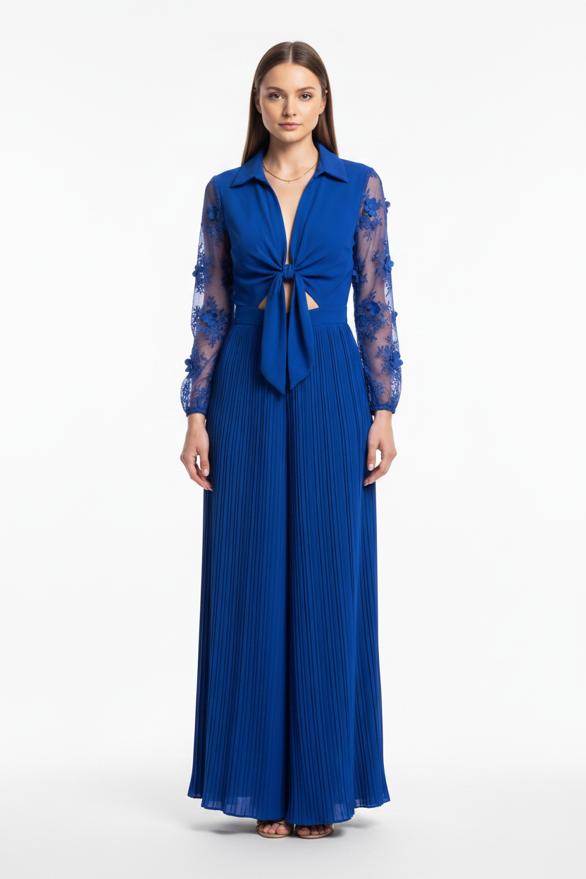 Elegant Blue Jumpsuit for Women | Tailored Fit & Comfortable Fabric