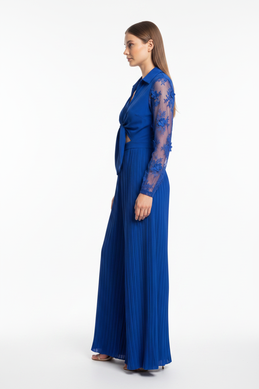 Elegant Blue Jumpsuit for Women | Tailored Fit & Comfortable Fabric