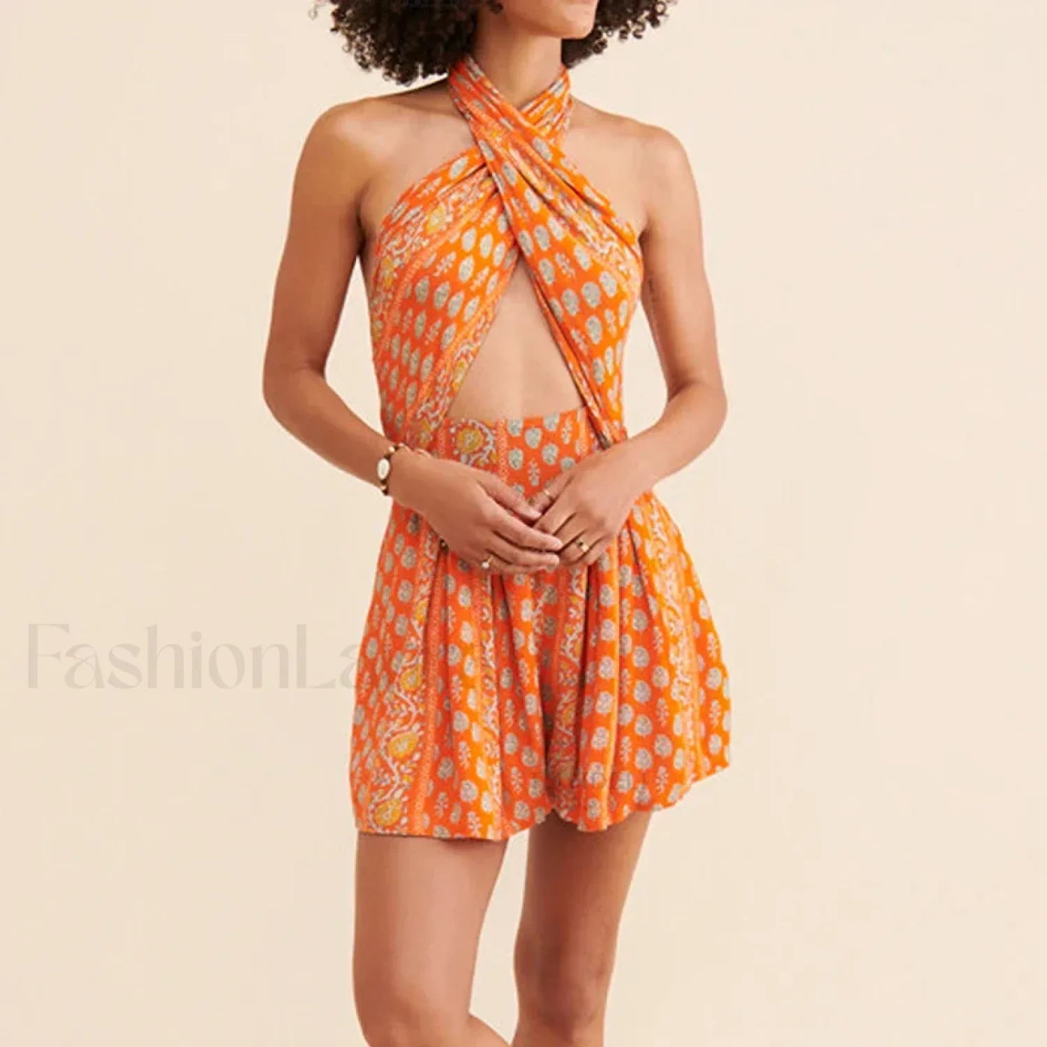 Bohemian Cross-Strap Floral Dress