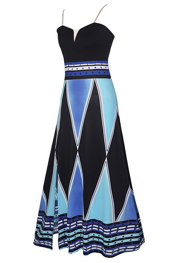 Bohemian-style Printed Beach Sling Dress