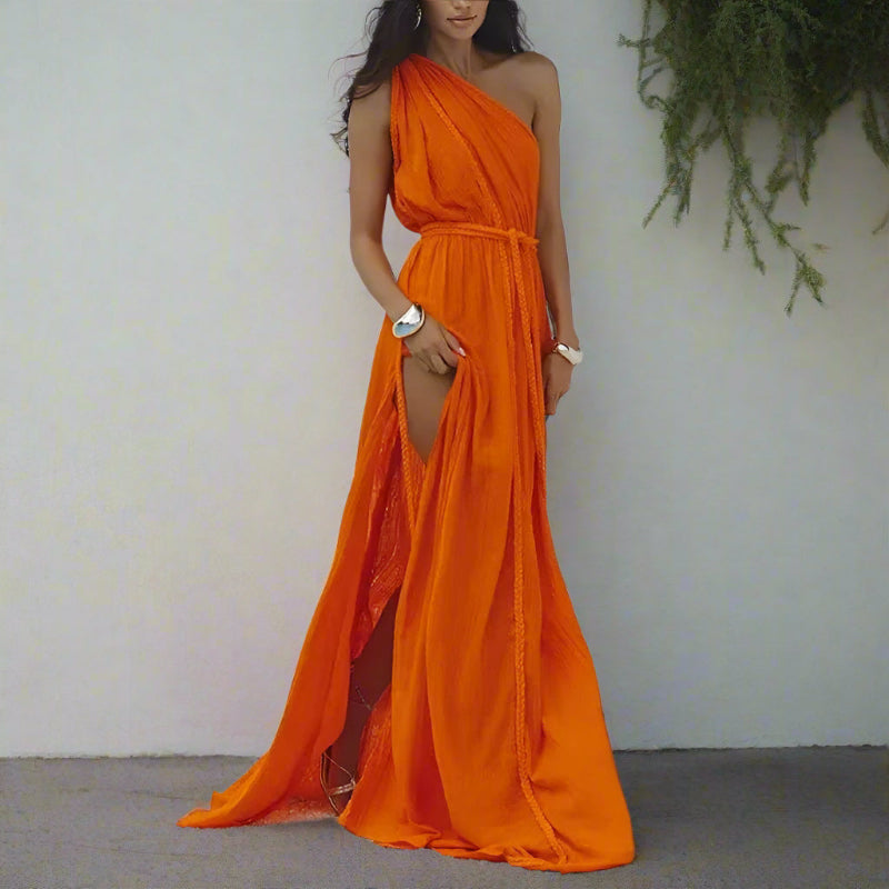 Boho Beach Hut Cover-Ups, Dress, Maxi dress Boho Beach Cover-Up Maxi Dress Orange Red / One Size