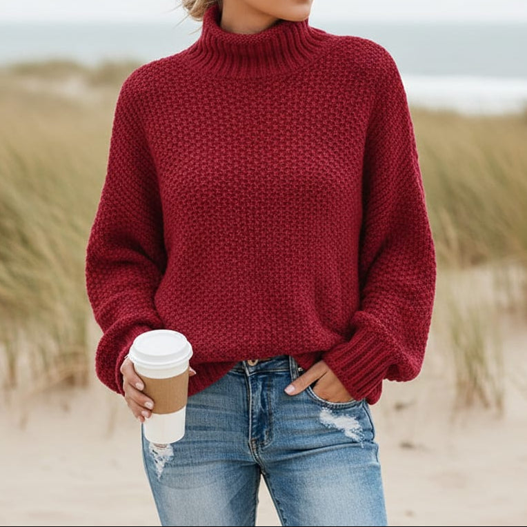 Turtleneck Chunky Knit Oversized Sweater