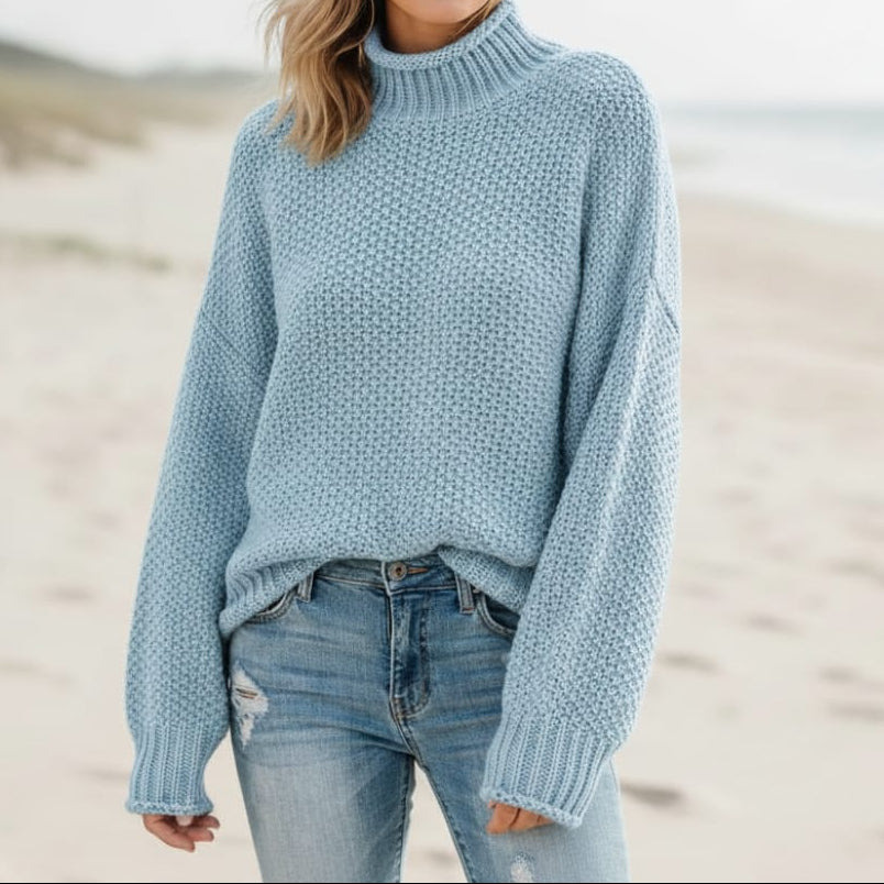 Turtleneck Chunky Knit Oversized Sweater