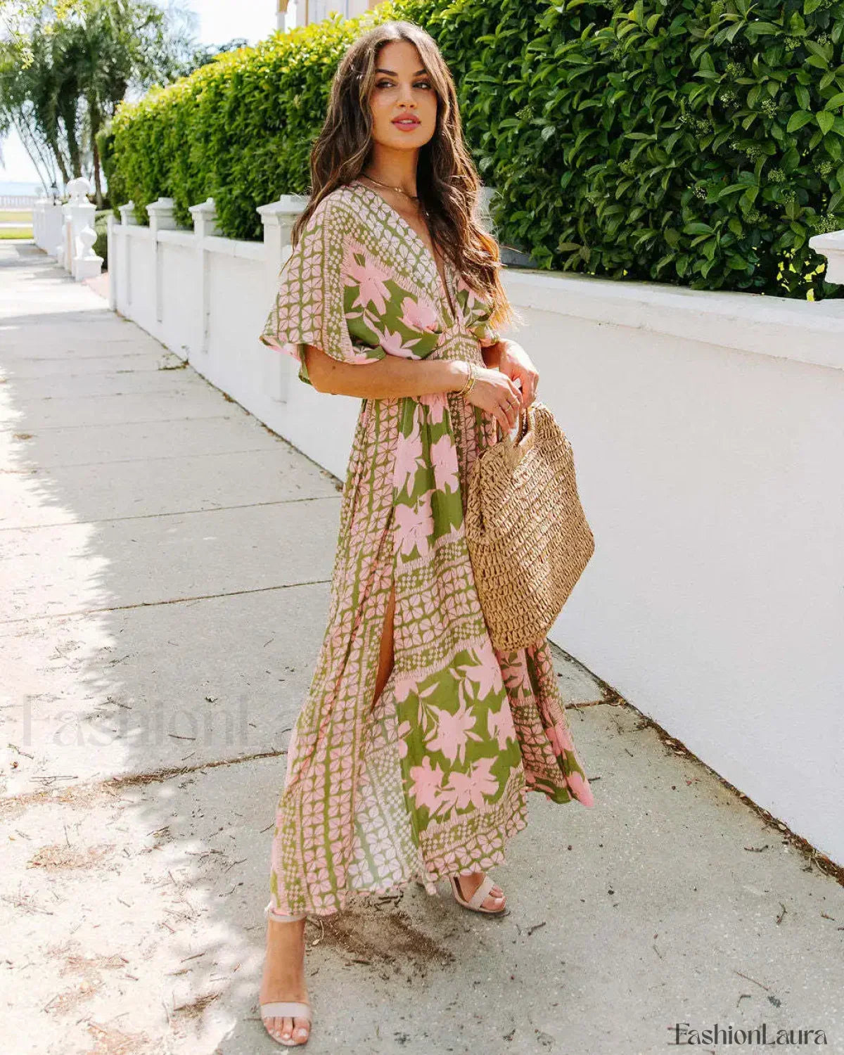 Boho Chiffon Maxi Floral Dress
