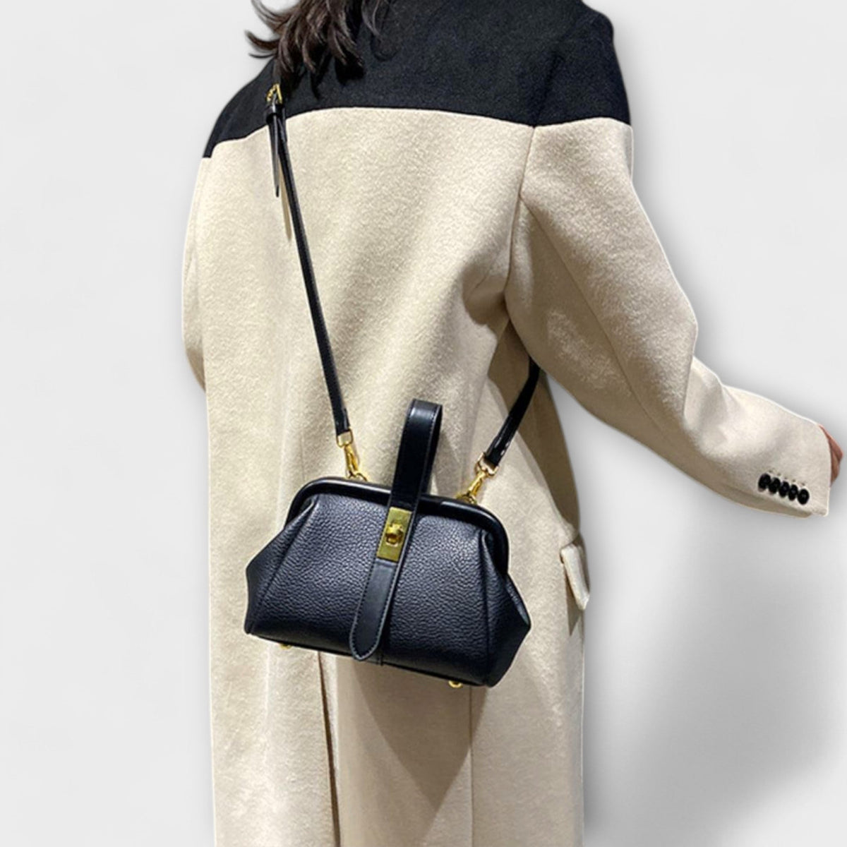 Twist Lock Frame Crossbody Bag