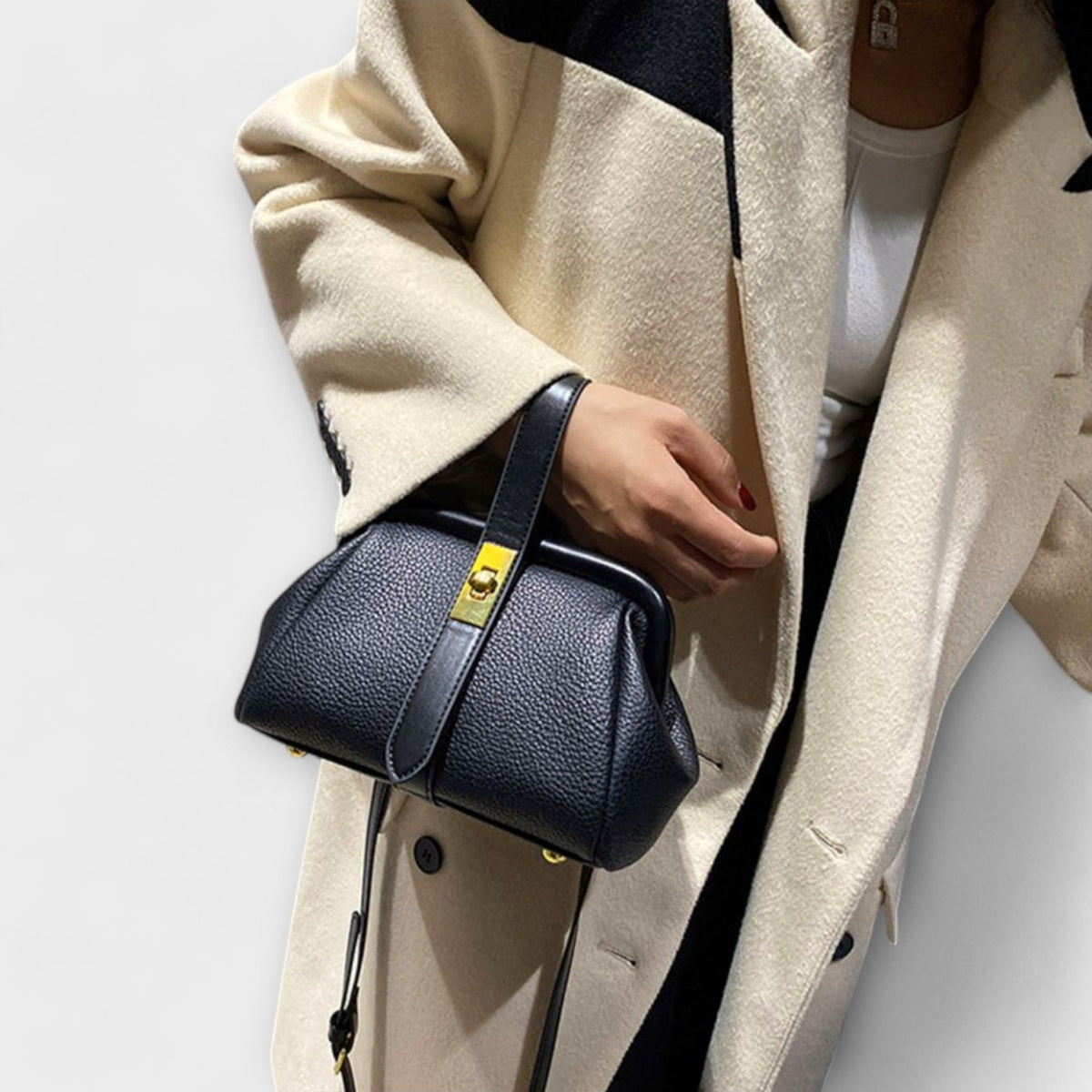 Twist Lock Frame Crossbody Bag