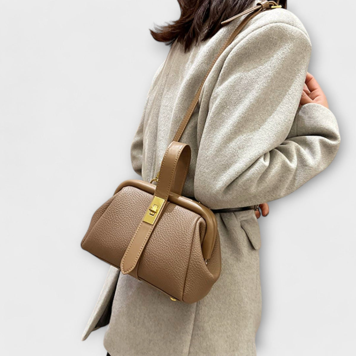 Twist Lock Frame Crossbody Bag