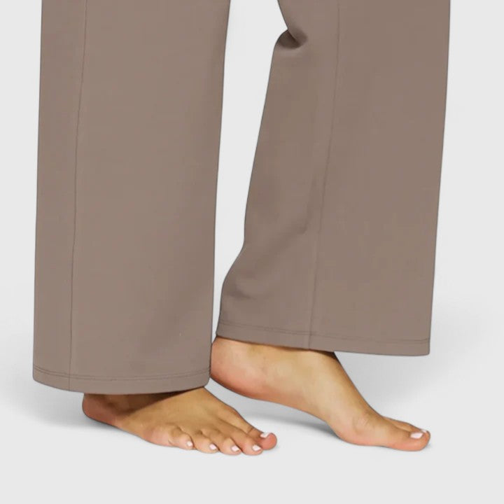 High Waist Wide Leg Pants with Pockets