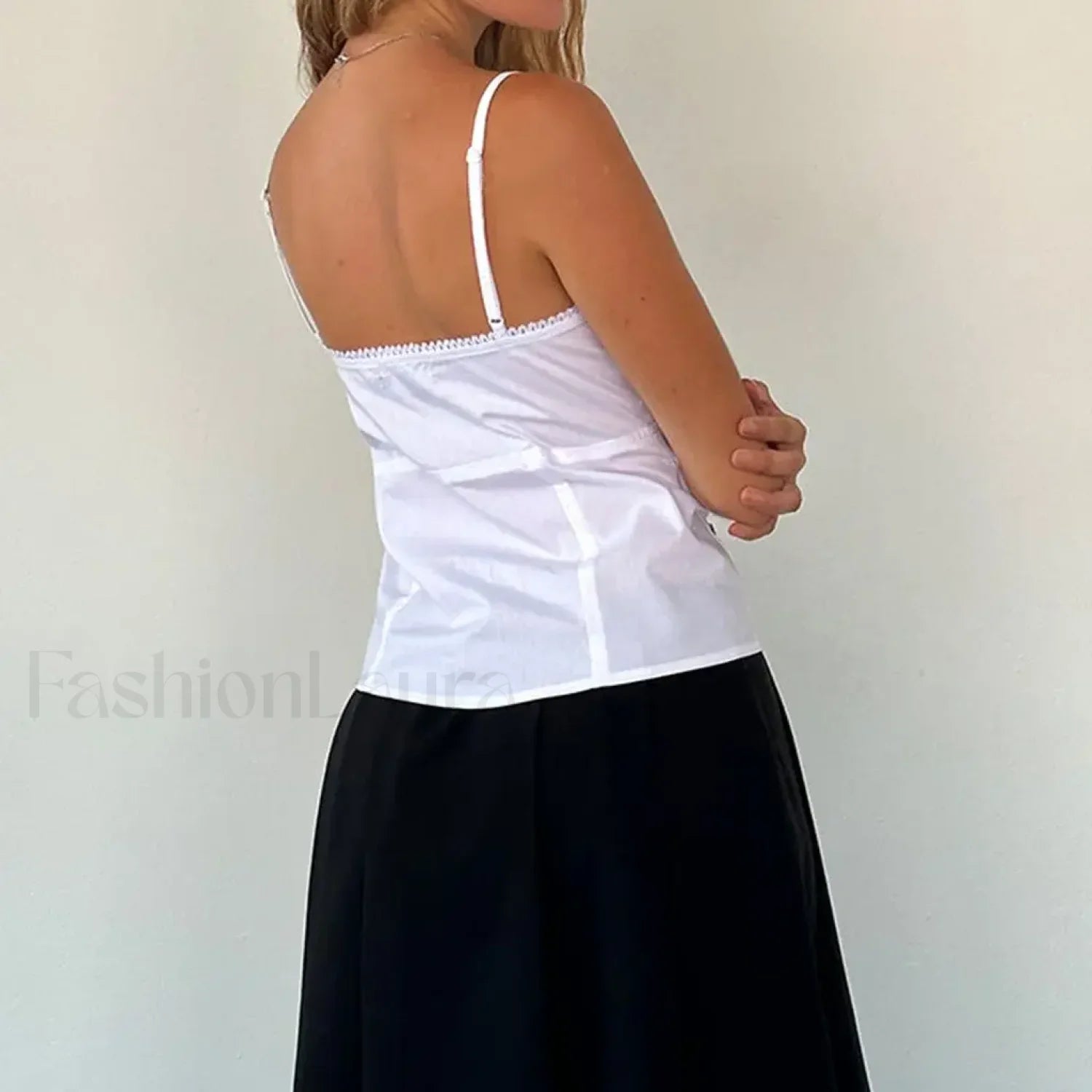 Bow V-Neck Adjustable Crop Top