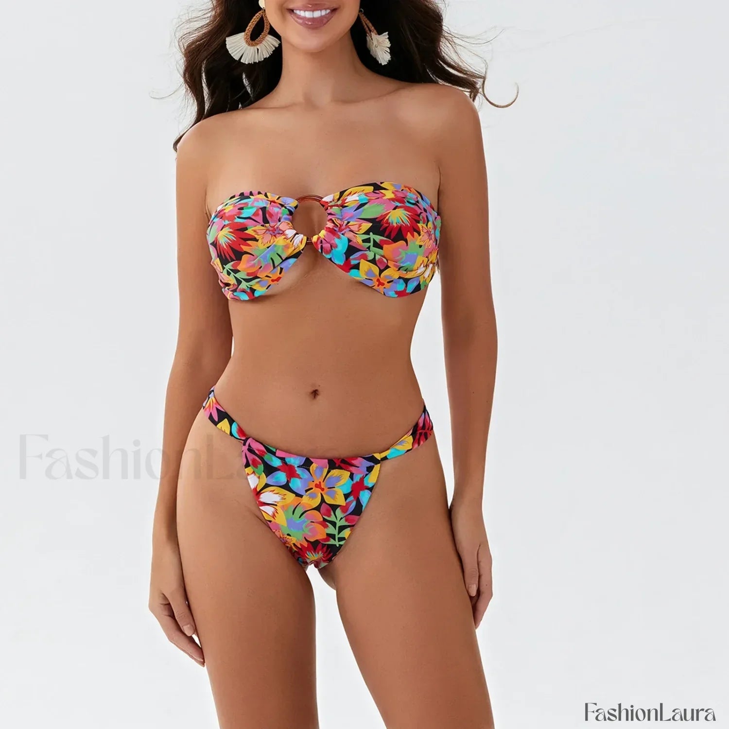 Bowknot Padded Halter Bikini Set