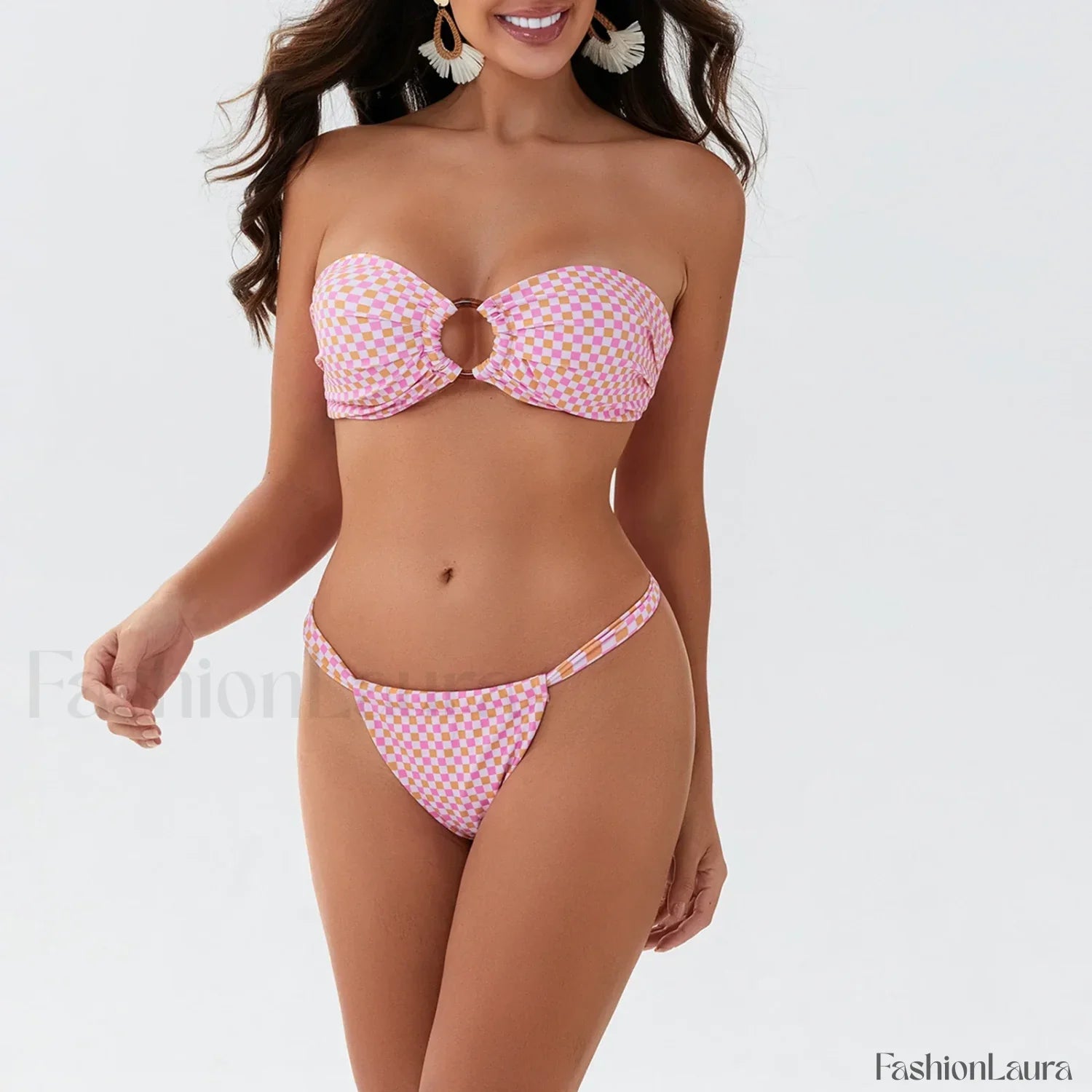Bowknot Padded Halter Bikini Set