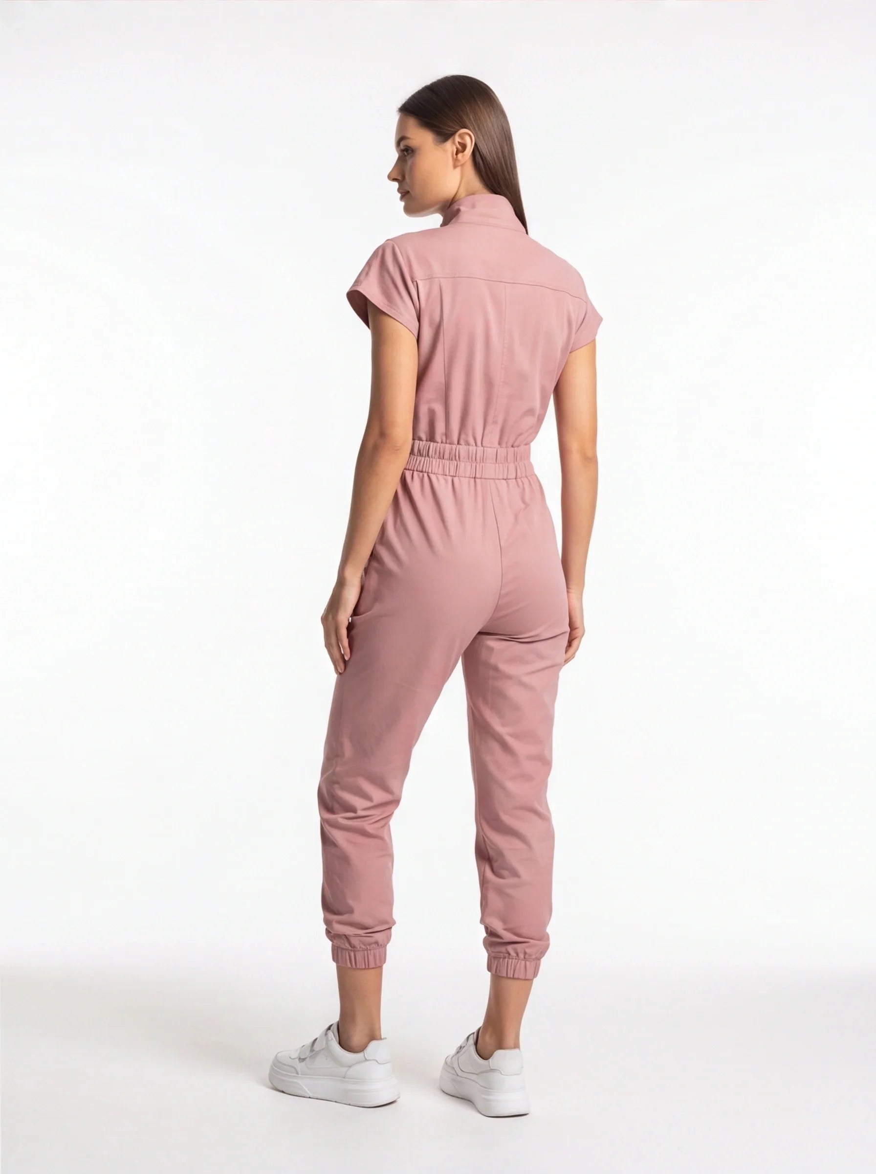 Elegant Soft Women's Jumpsuit with Pockets and Adjustable Straps