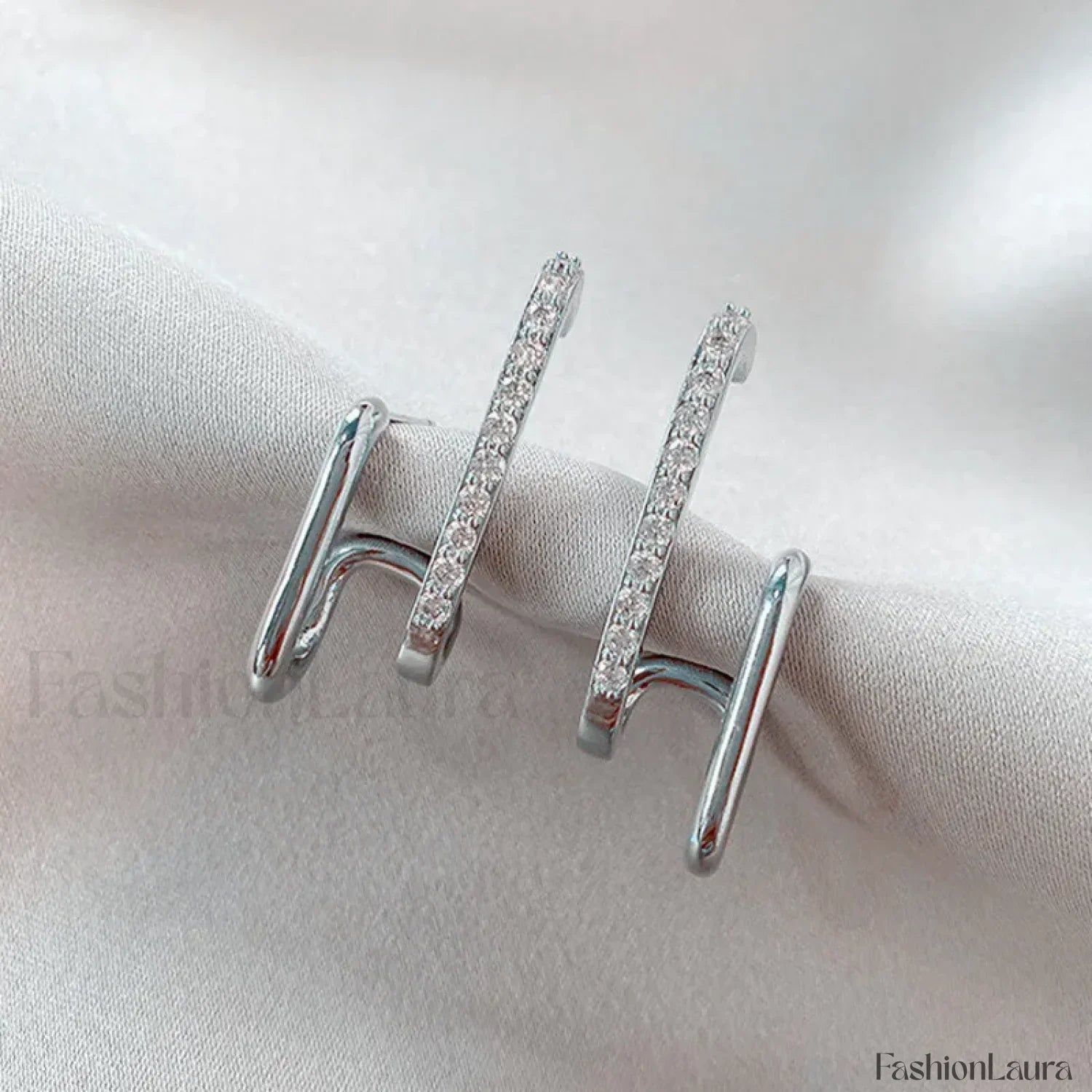 Bright Crystal Luxury Korean Unusual Claw Stud Irregular Pearl Earring