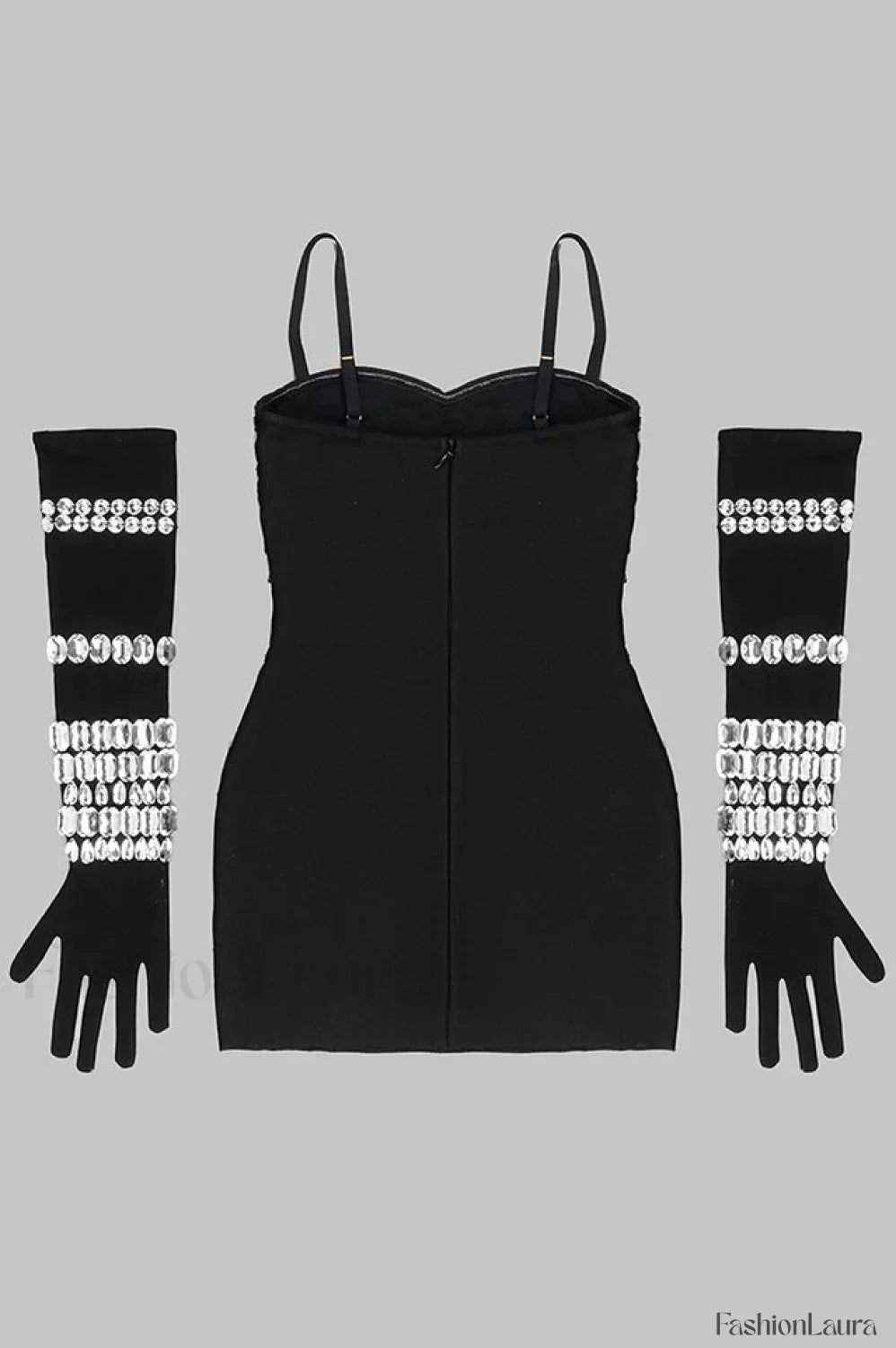 Brisbane Rhinestones Stylish Embellished Mini Dress