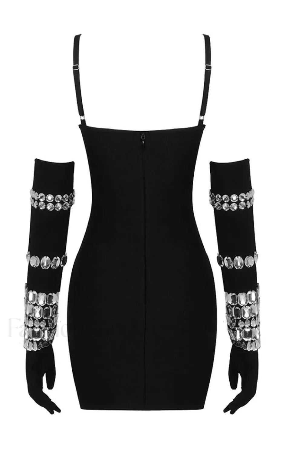 Brisbane Rhinestones Stylish Embellished Mini Dress