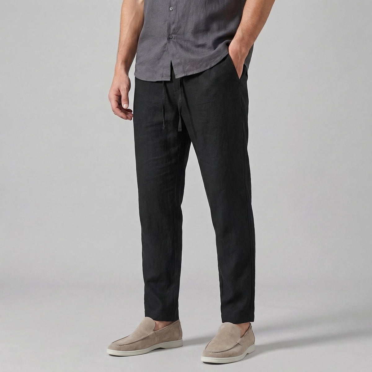 Men's Wide Leg Pants Relaxed Fit Lightweight Summer