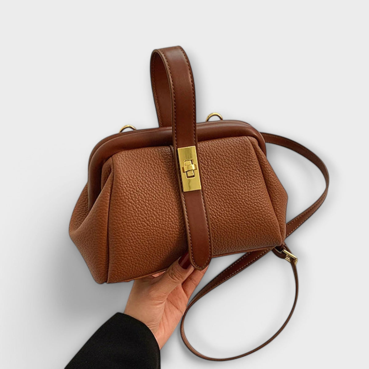 Twist Lock Frame Crossbody Bag