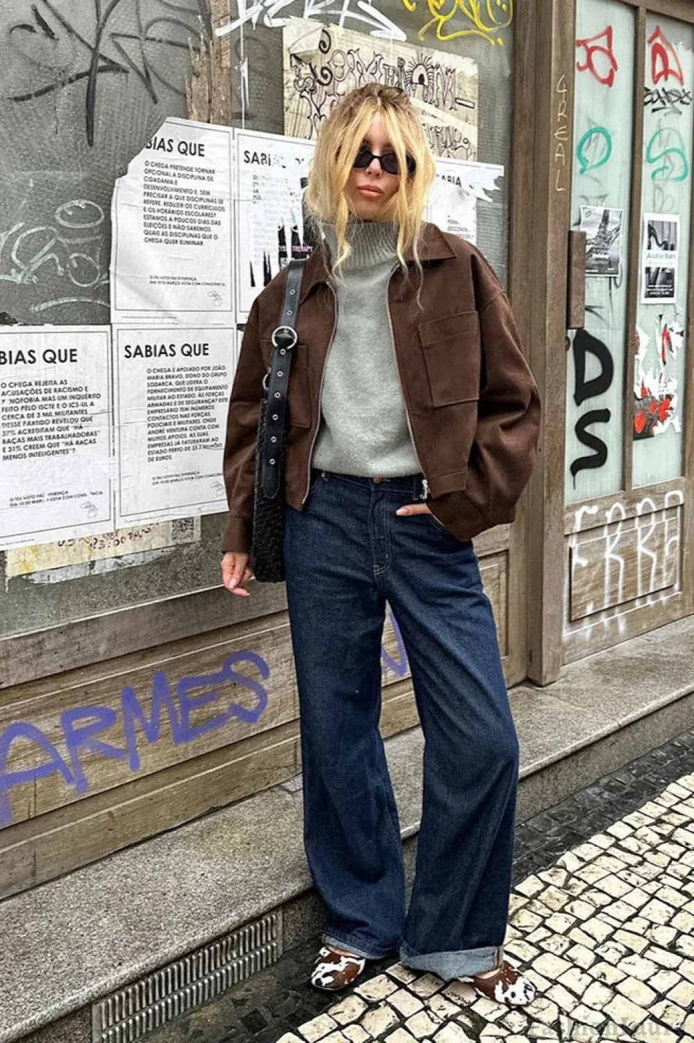 Brown Suede Oversized Vintage Jacket