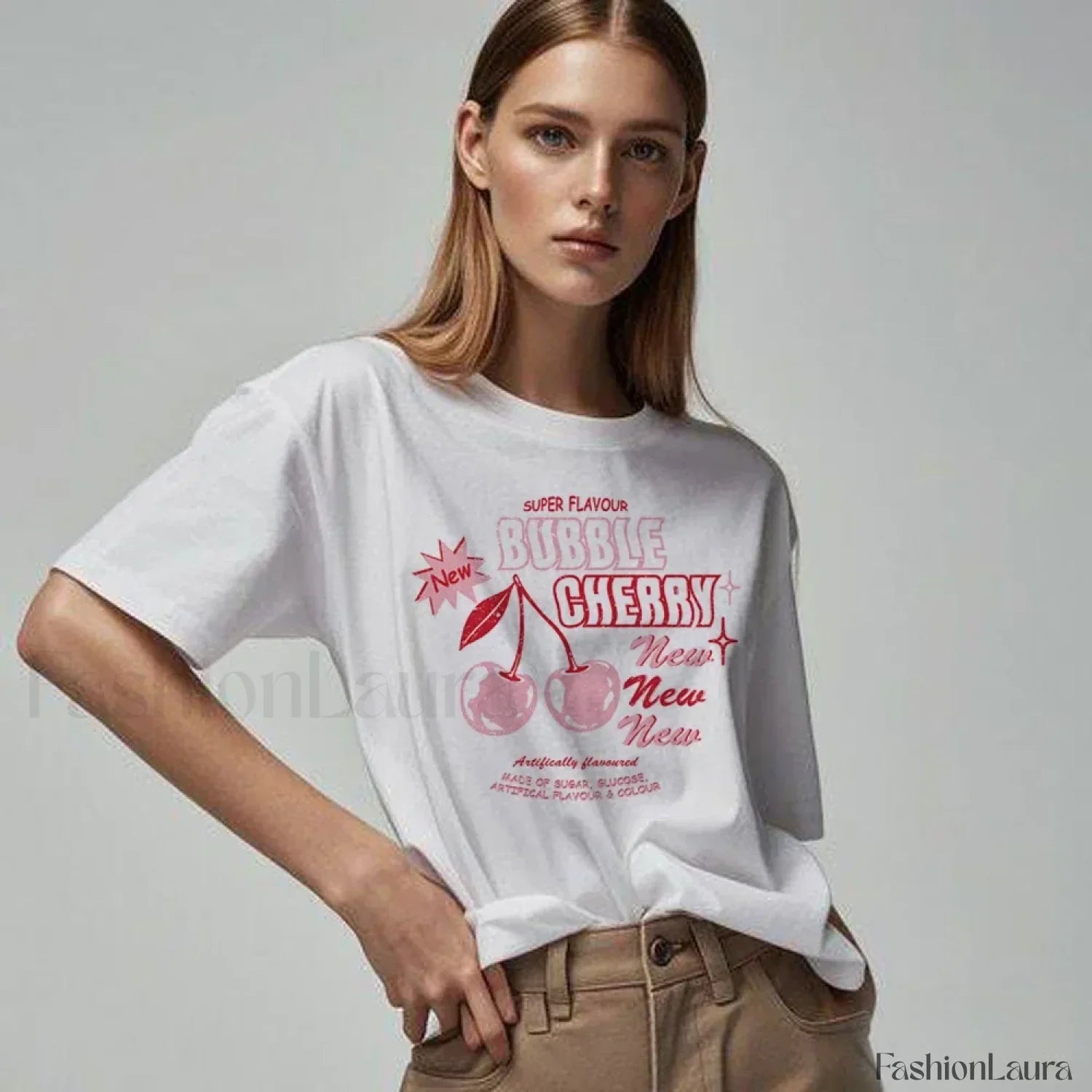 Bubble Cherry Cowgirl Western Alcohol Graphic T-Shirt