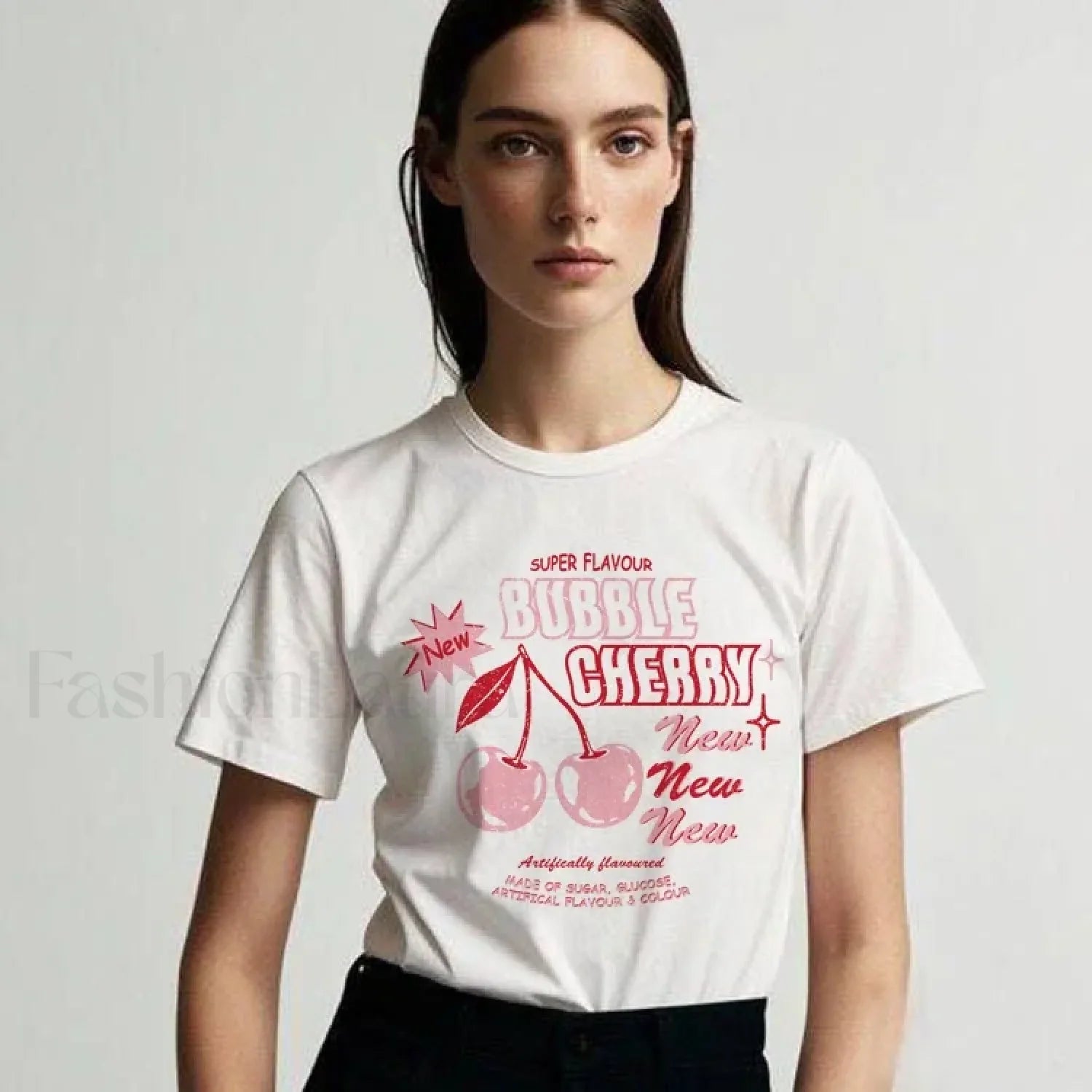 Bubble Cherry Cowgirl Western Alcohol Graphic T-Shirt