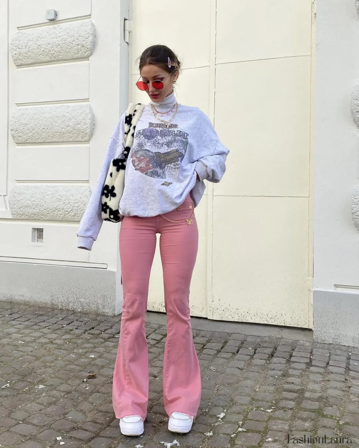 Bubble Gum Graceful Flare Leg Jeans