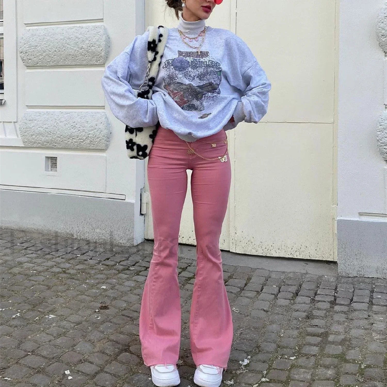 Bubble Gum Graceful Flare Leg Jeans