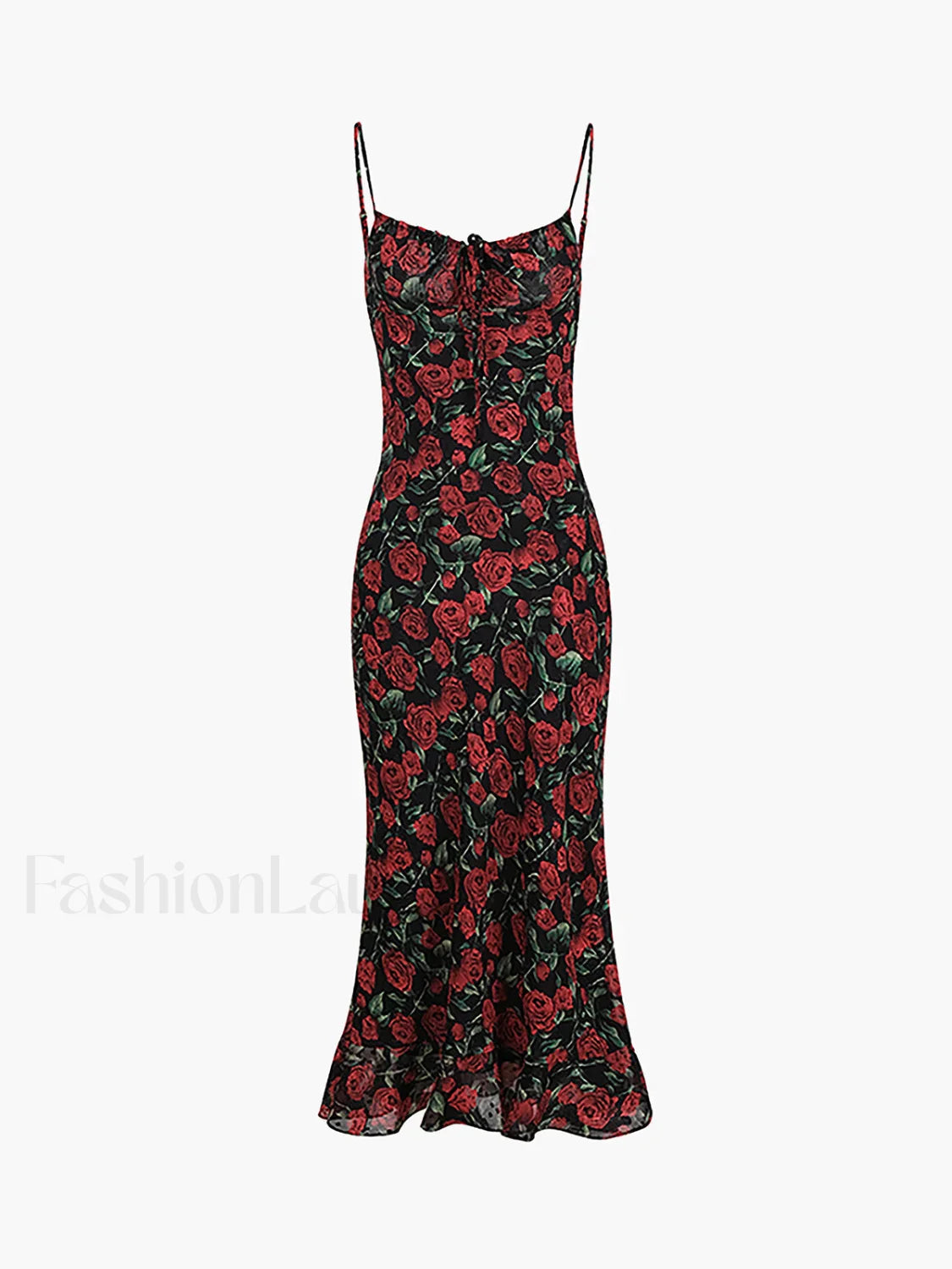 Bulgarian Roses Floral Trendy Cami Long Dress