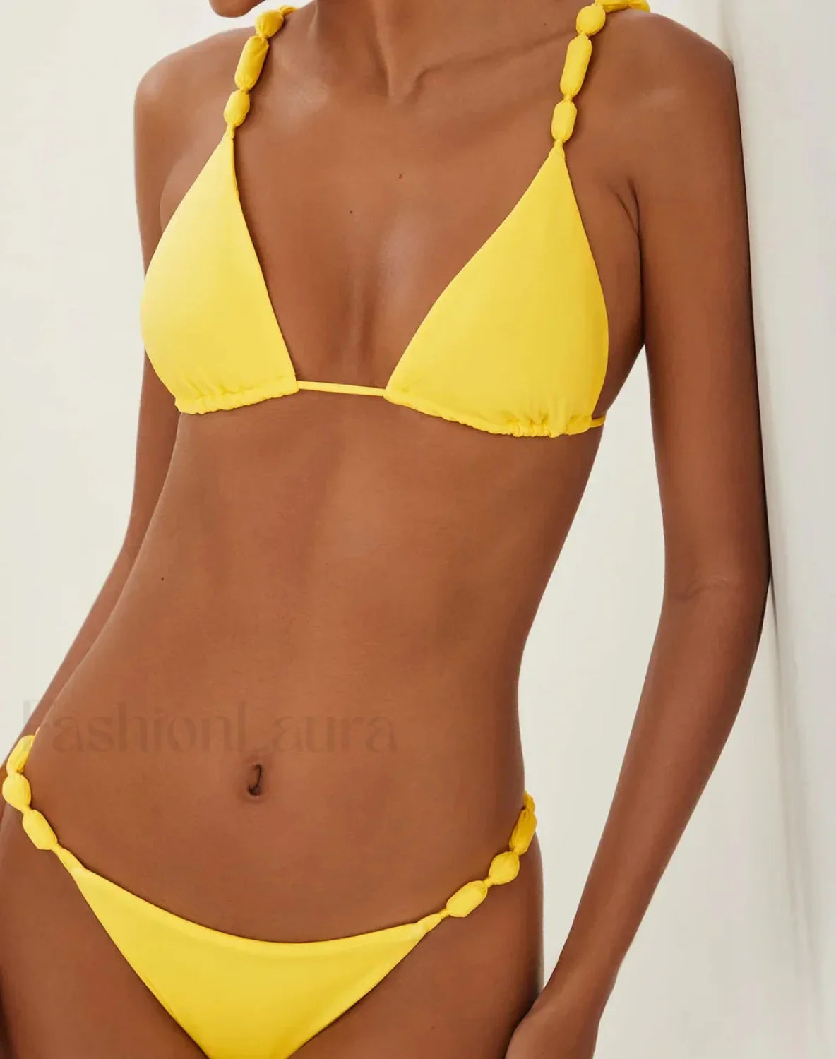 Burgundy Gold Detail Bikini Set