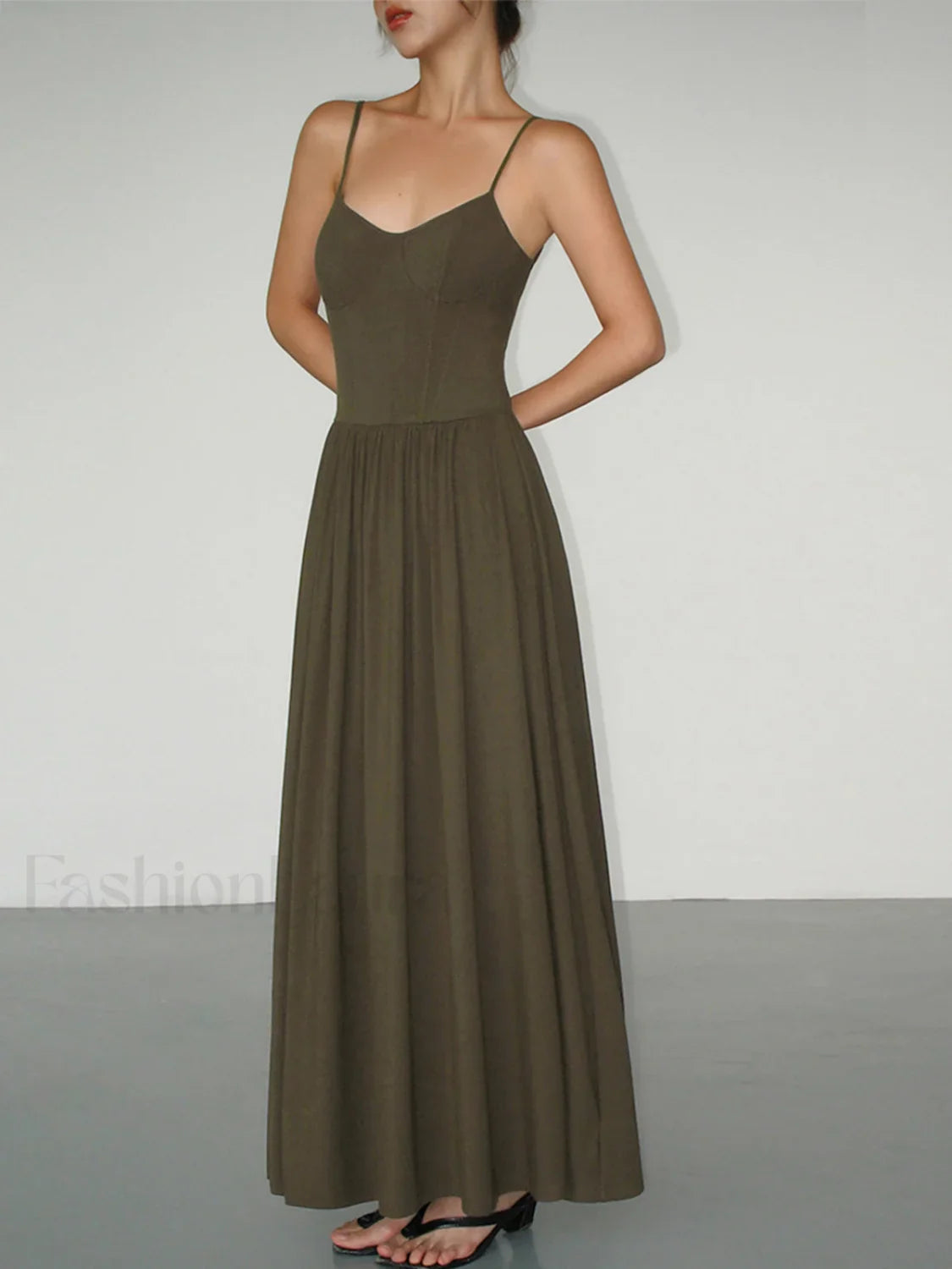 Bustier Corset Open Trendy Back Long Tank Dress