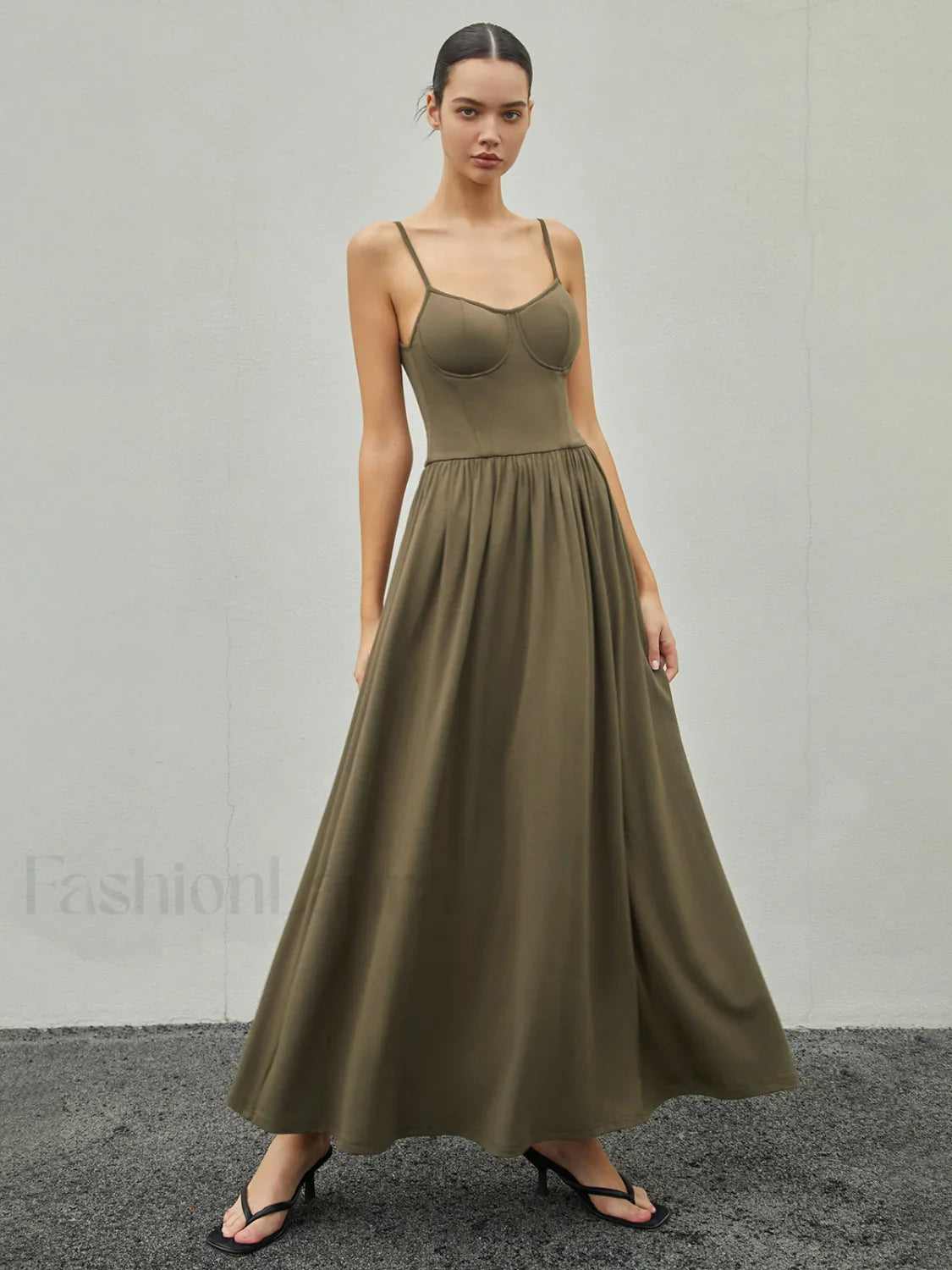 Bustier Corset Open Trendy Back Long Tank Dress