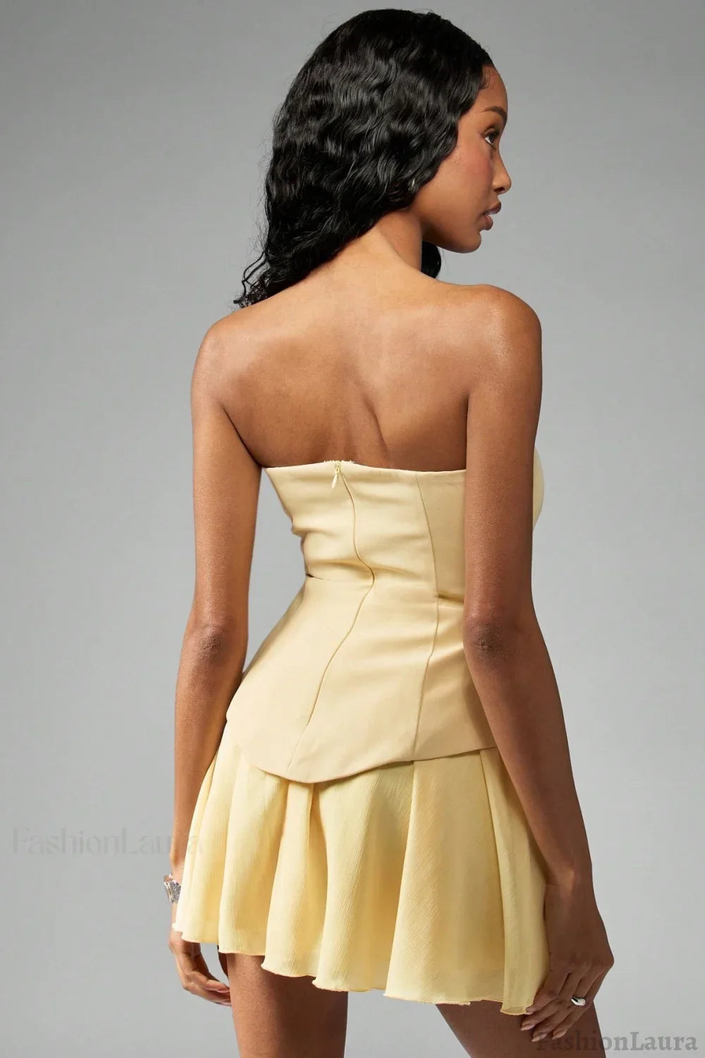 Bustier Peplum Waist Cocktail Dress