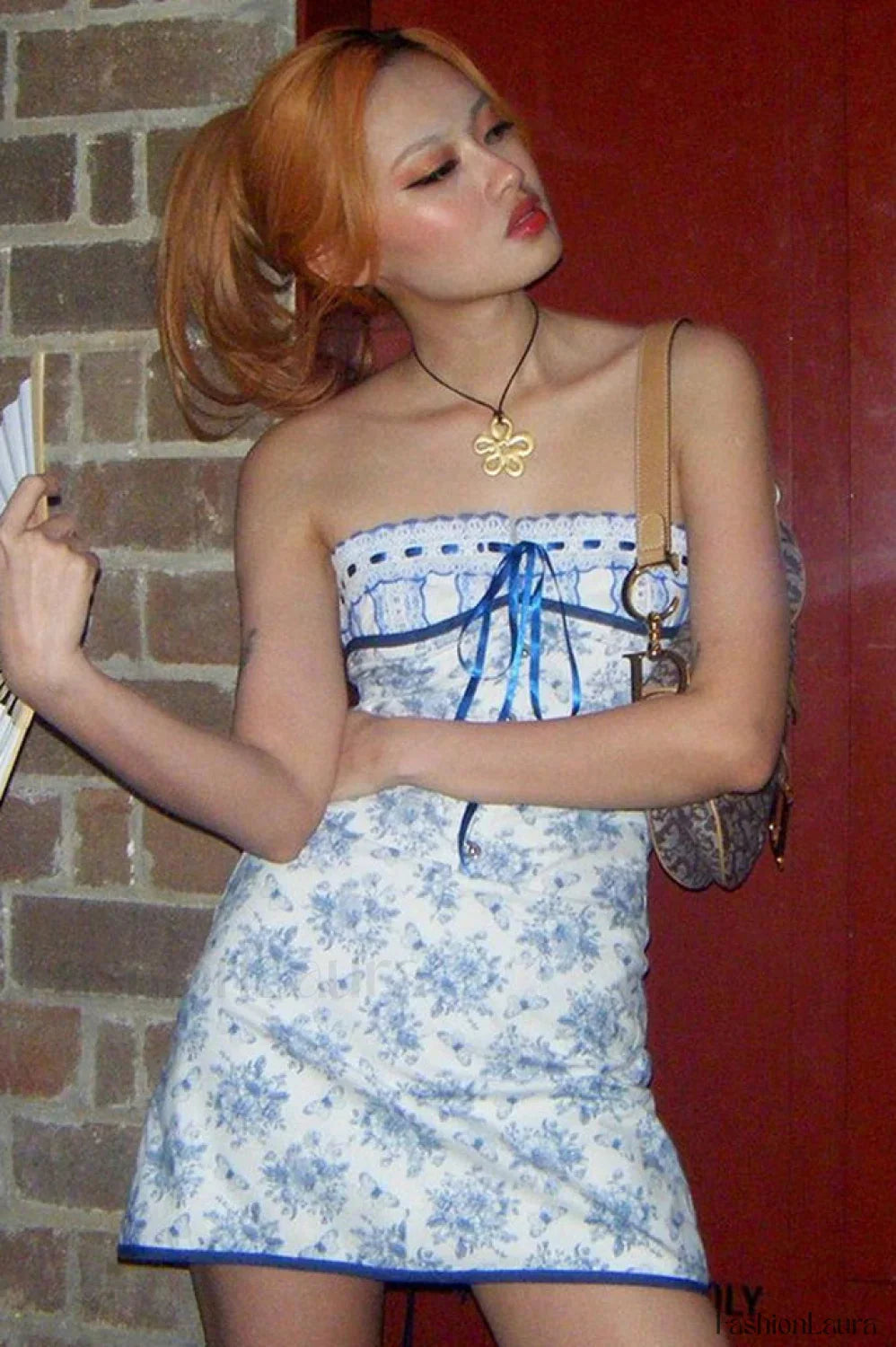 Butterfly Bouquet Floral Charming Tube Short Dress