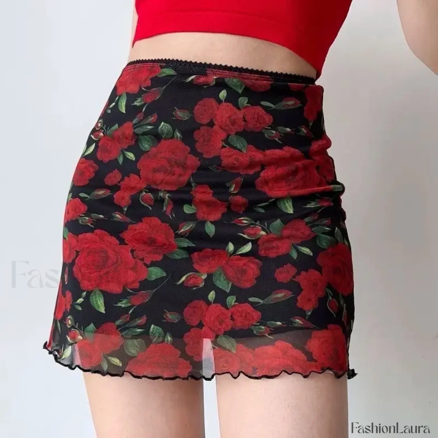 Butterfly Print Korean Bodycon Skirt