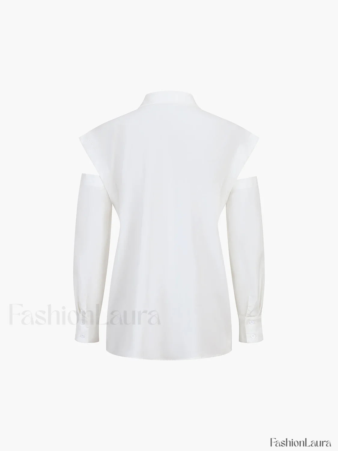 Button Down Cutout Trendy Long Sleeve Shirt