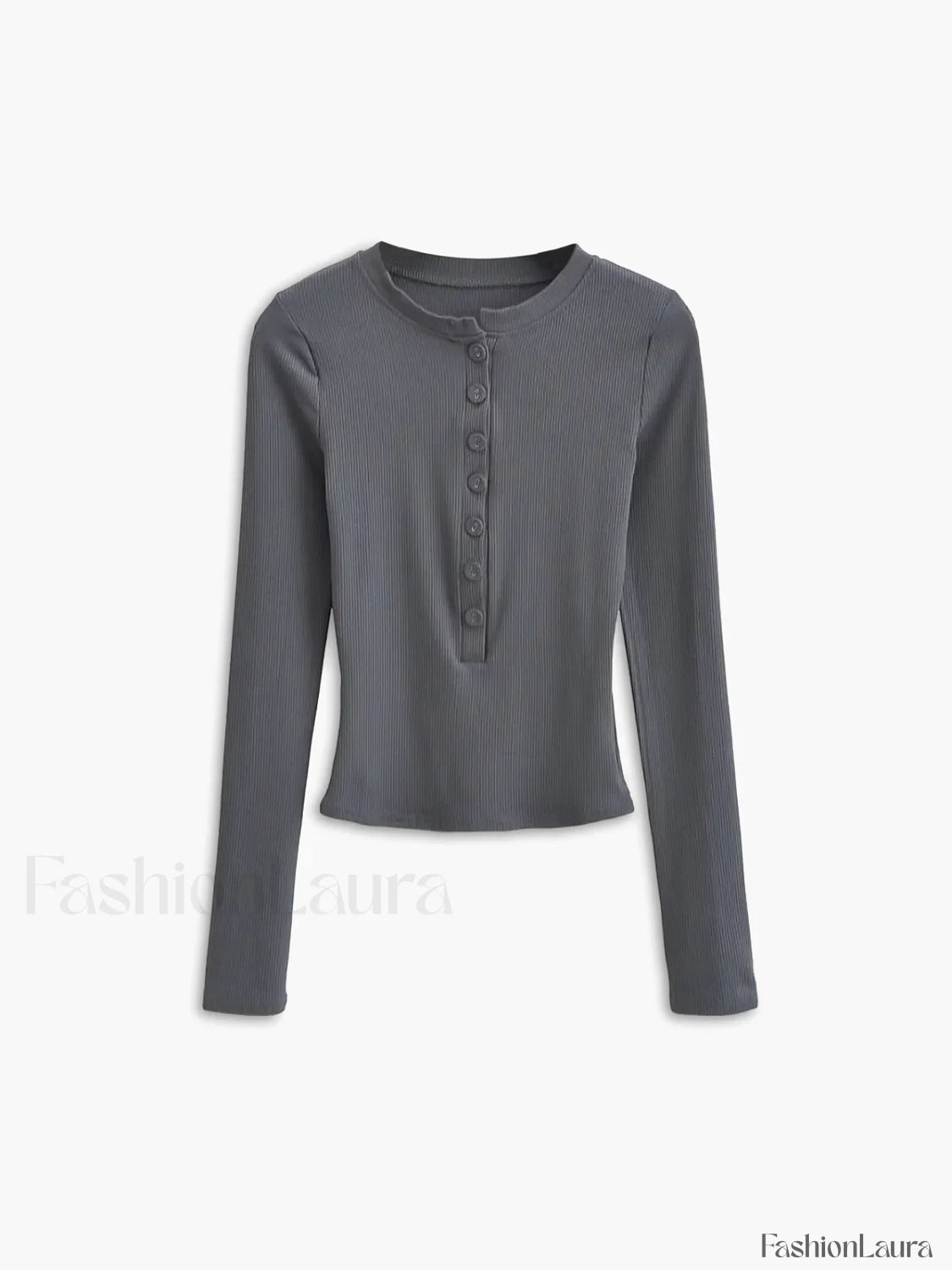 Button Down Long Trendy Sleeve Crop Shirt