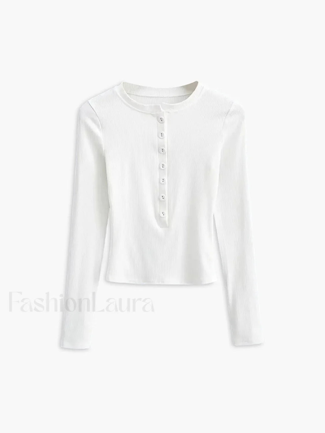Button Down Long Trendy Sleeve Crop Shirt White / XS T Shirts
