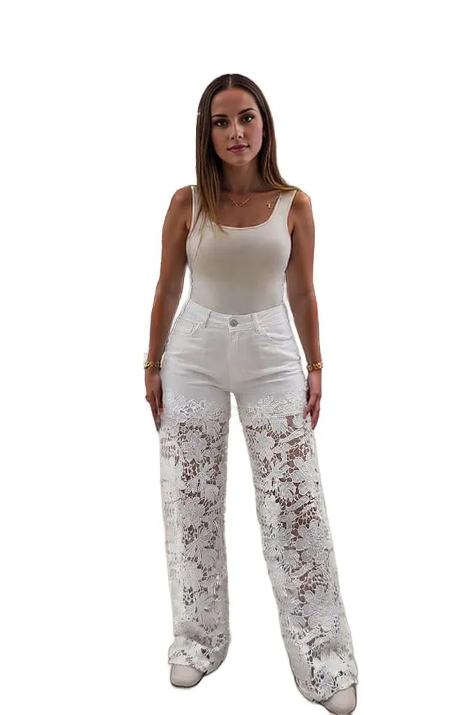 Jamota High-Waist Wide-Leg Jeans With Stretch Fabric For Comfort And Style Everyday Elegance
