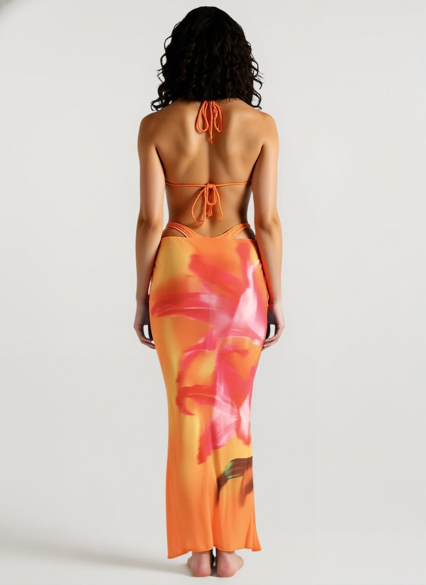 Boho Print Tie Waist Vacation Skirt