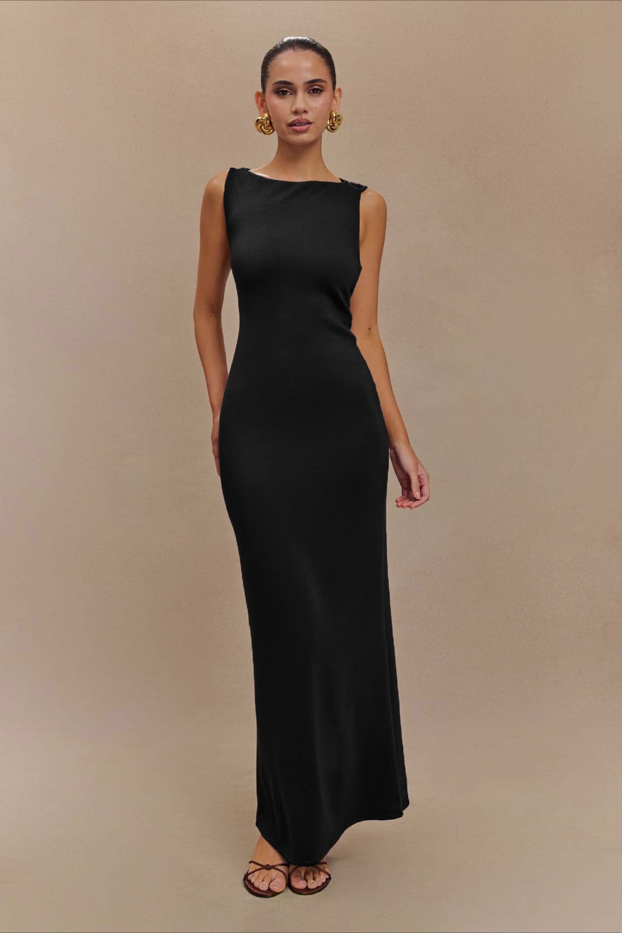 CrossTie Edition LowBack Maxi Party Dress