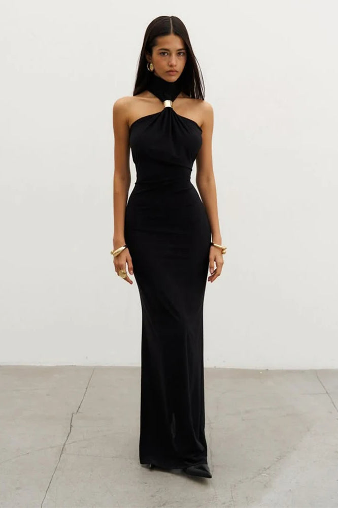 Dulzura Chic Black Maxi Dress