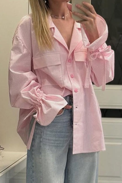 Versatile Striped Flare Blouse
