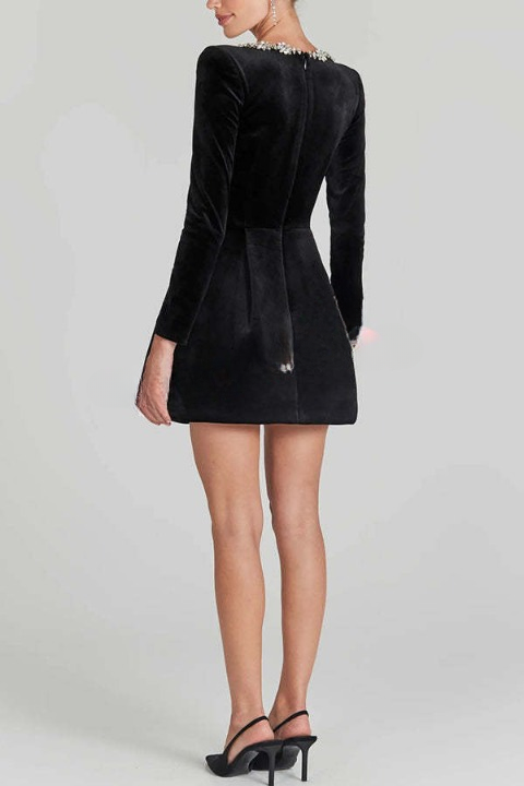 Premium Xenia Midi Dress with Puff Sleeves and Belt Evening Wear Edit