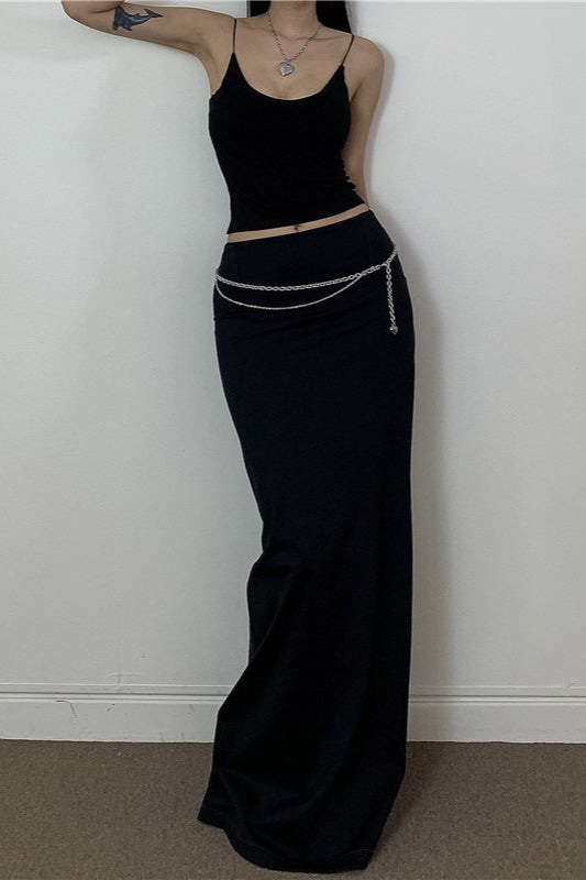 American Retro Draped Skirt