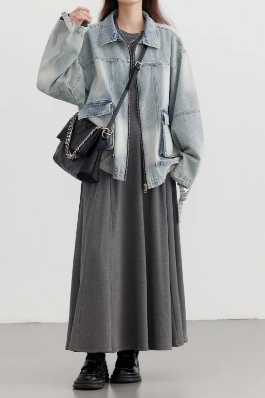 Casual Blue Denim Jacket