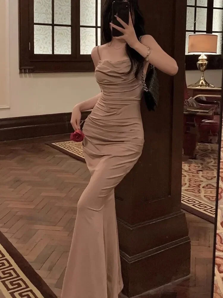 Elegant Sexy Bodycon Mermaid Dress Fashion Straps Evening Party Dress cc1608