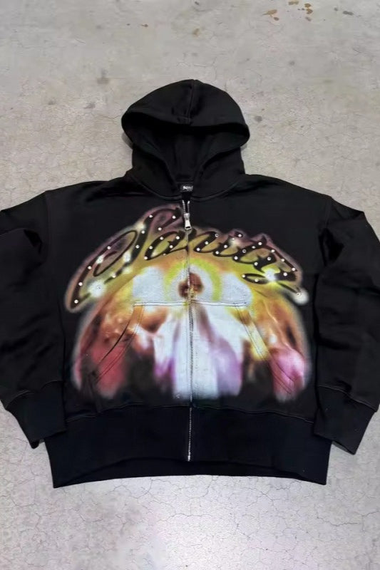 High Street Zip Up Hoodie